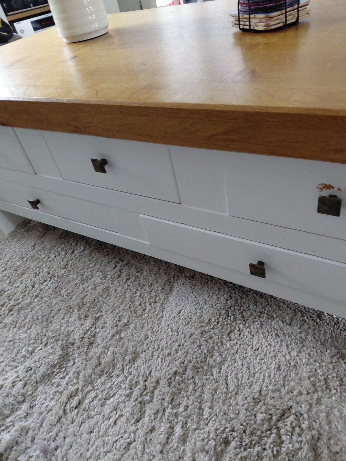 eiken salontafel, Ophalen, Rechthoekig, 100 tot 150 cm, 50 tot 100 cm