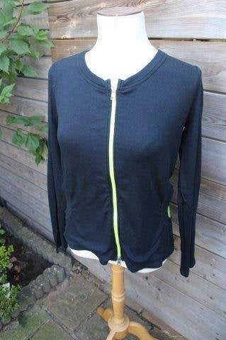 Vest zwart/ lime Marccain mt N5 (L/42) Vaste prijs AANBIEDIN, Kleding | Dames, Zwart, Maat 42/44 (L), Ophalen of Verzenden, Zo goed als nieuw
