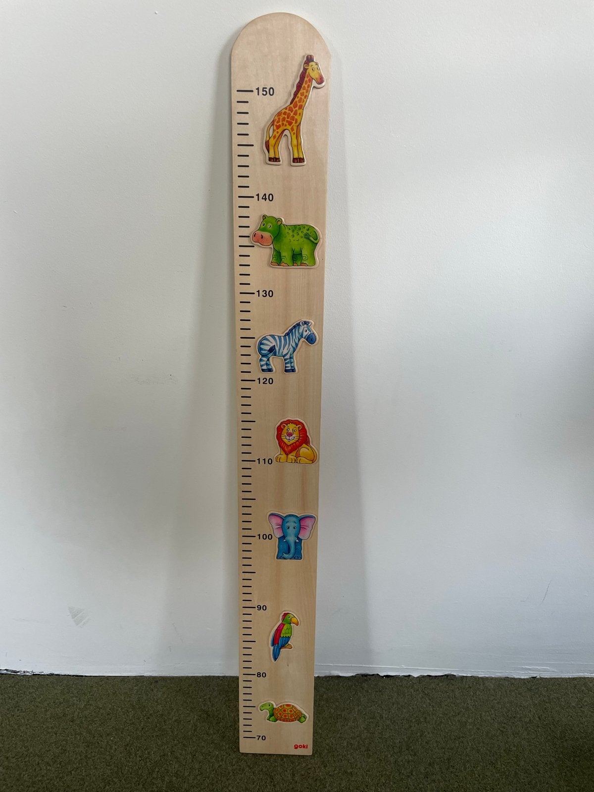 Goki houten groeimeter met dieren, Ophalen, Zo goed als nieuw