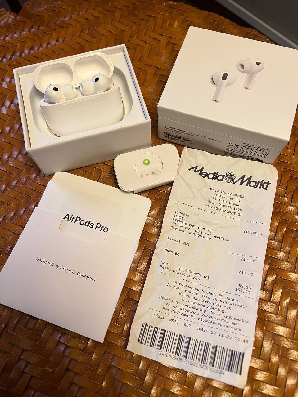 AirPods Pro 3 met aankoopbon en garantie, Ophalen of Verzenden, Nieuw, Bluetooth