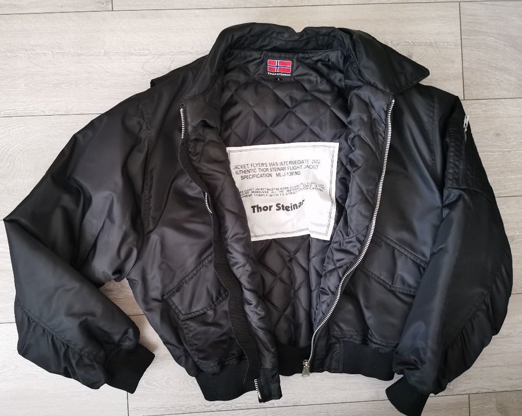 Thor Steinar bomber CWU-45 2002/2003 Hooligan PitBull, Kleding | Heren, Maat 52/54 (L), Zwart, Ophalen of Verzenden, Zo goed als nieuw