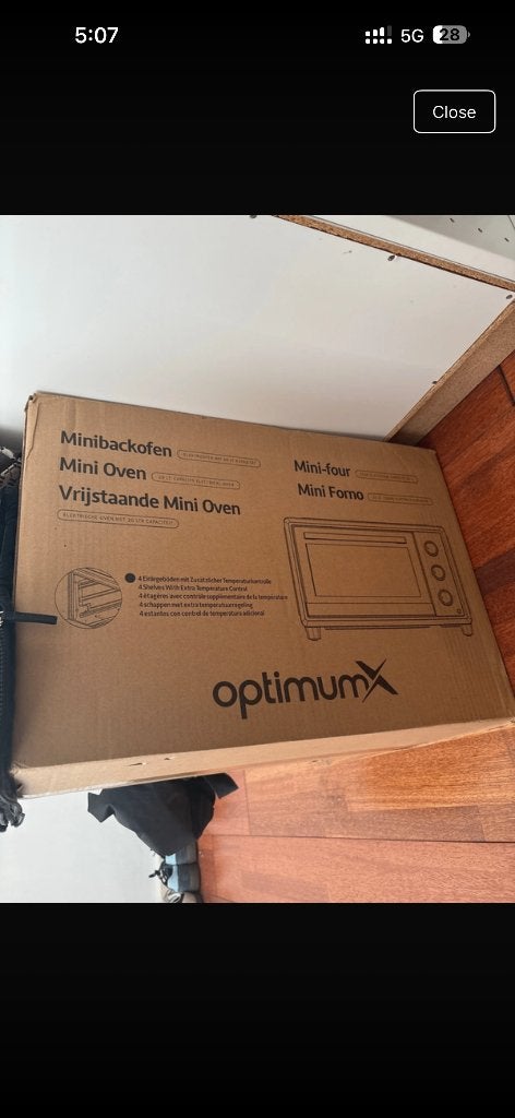 Mini Oven Optimum X 20L, Ophalen, Minder dan 45 cm, Overige merken, Minder dan 45 cm