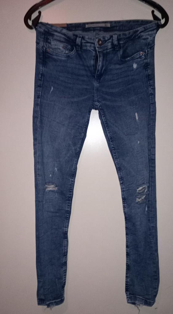Diverse Jeans - skinny - ripped - trashed look, Ophalen of Verzenden, Gedragen, Blauw, W27 (confectie 34) of kleiner