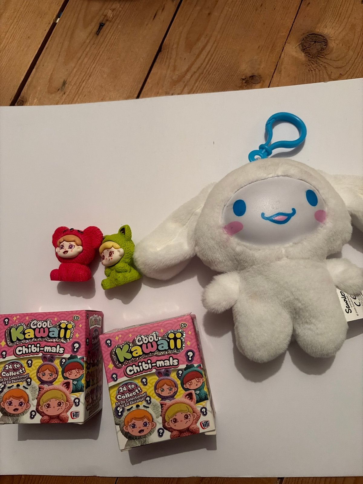 Kawaii Chibi-mals en Cinnamoroll knuffel sleutelhanger, Ophalen of Verzenden, Zo goed als nieuw, Jongen of Meisje