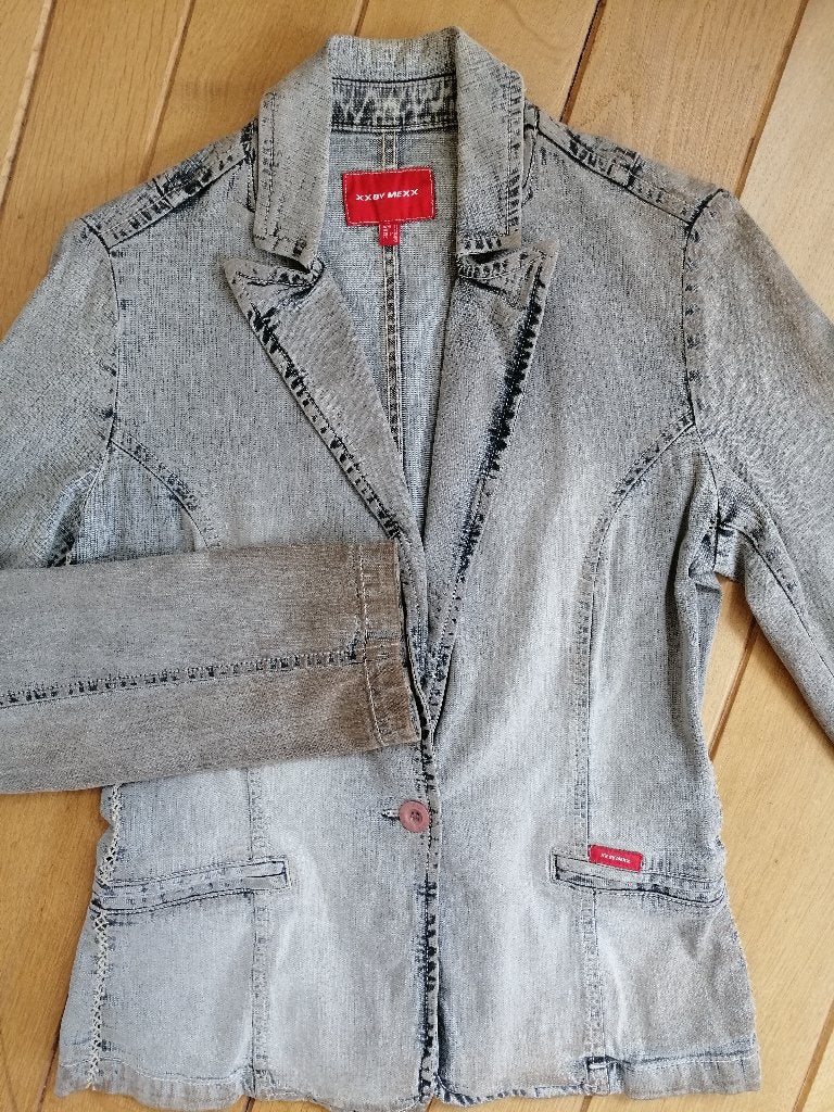MEXX colbert grijs spijker maat 38 - zgan -, Maat 38/40 (M), Mexx, Ophalen of Verzenden, Zo goed als nieuw