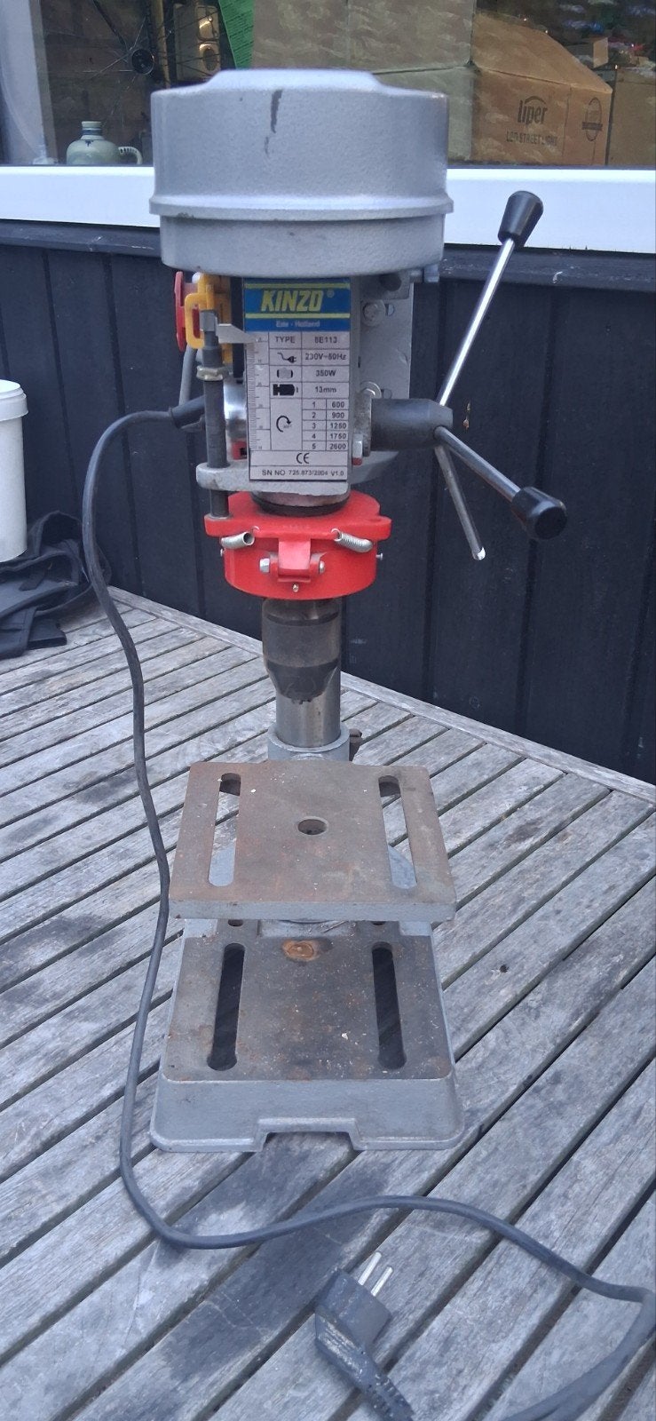 Kinzo Tafelboormachine Type SE113 - Zeer Nette Staat, Variabele snelheid, Ophalen of Verzenden, Zo goed als nieuw, Minder dan 400 watt