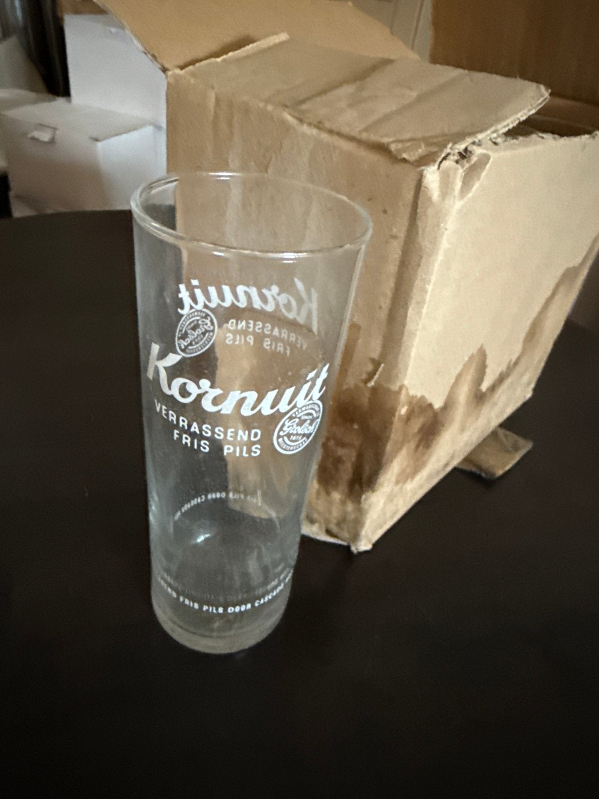 6 ongebruikte Kornuit bierglazen - 20 cl, Verzamelen, Ophalen, Nieuw, Glas of Glazen, Overige merken
