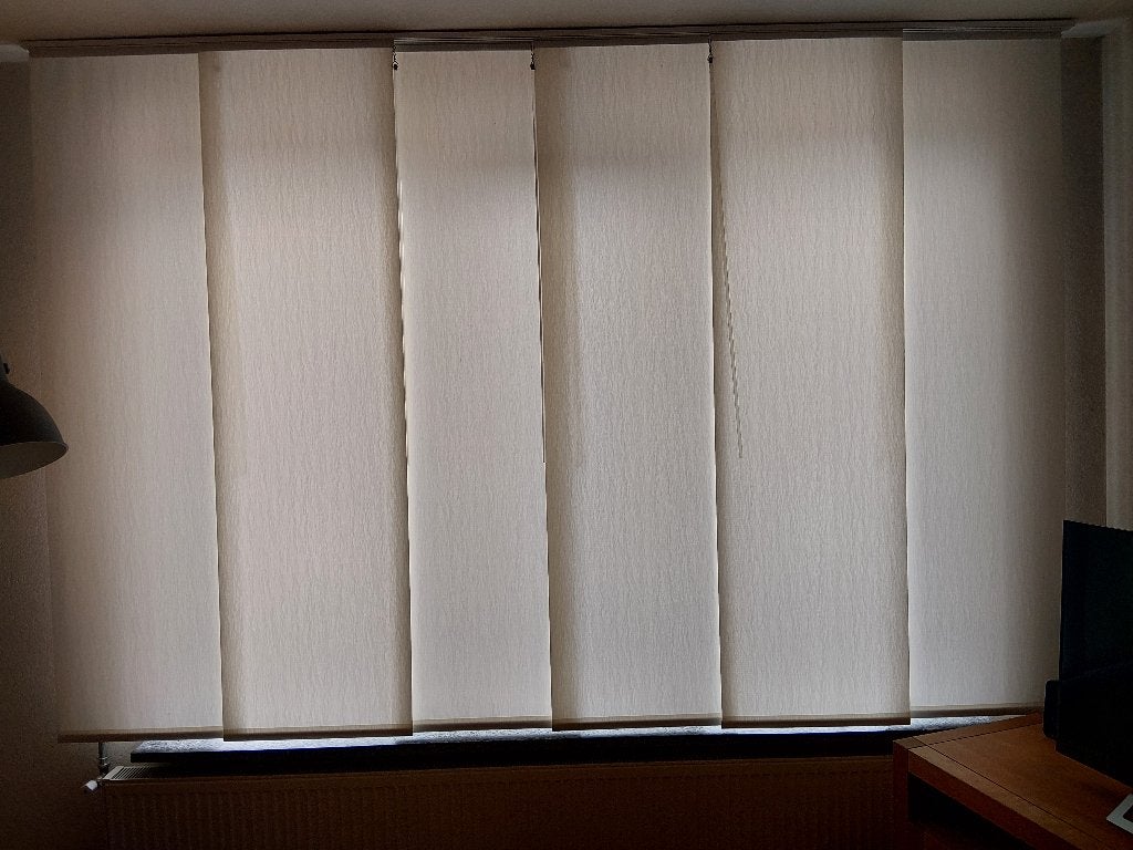Lichtdoorlatende lamellen - Paneelgordijnen, Ophalen, Gebruikt, Overige merken, 210 cm