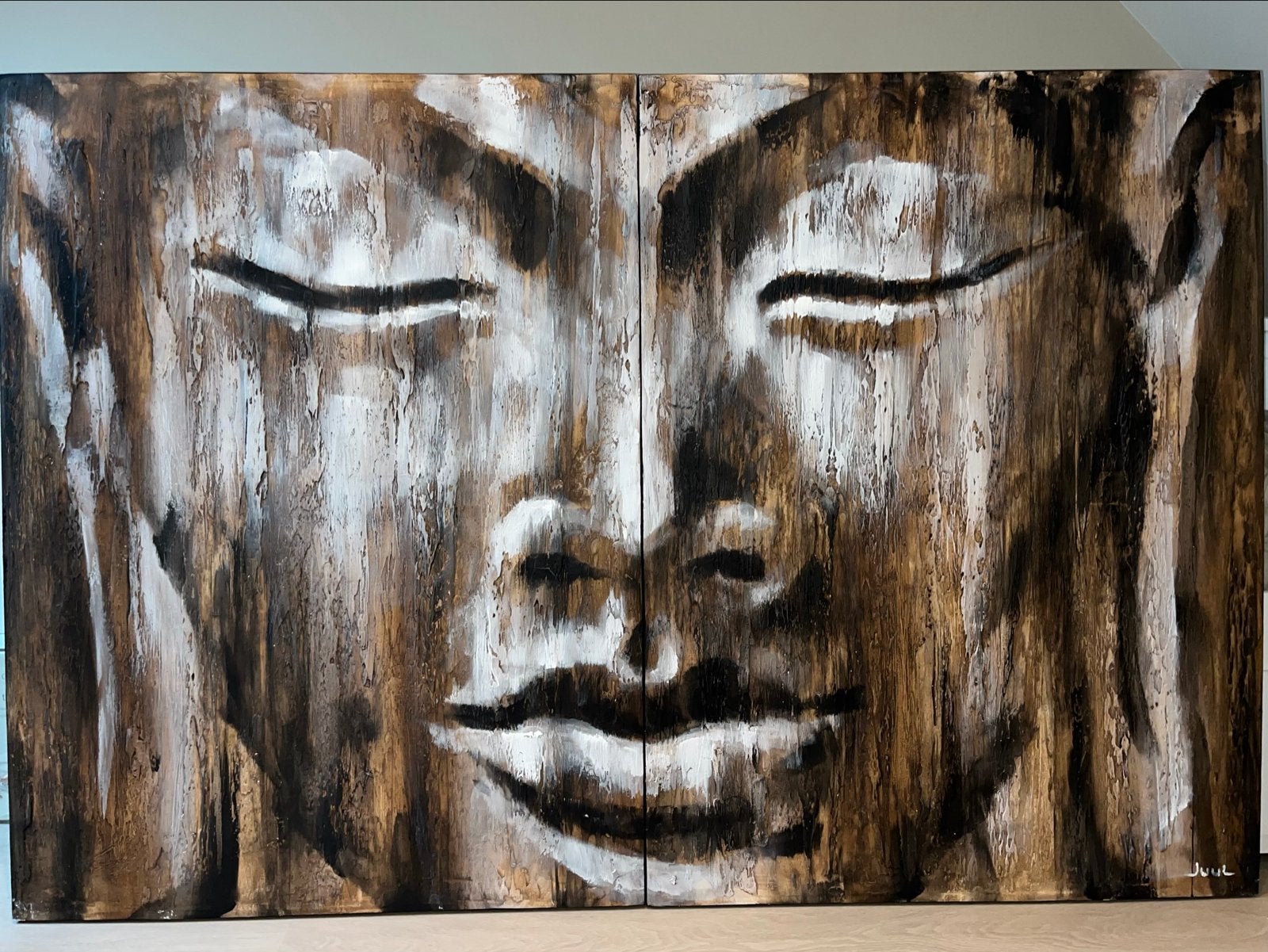 Boeddha schilderij - Juul - 2-delig, Ophalen