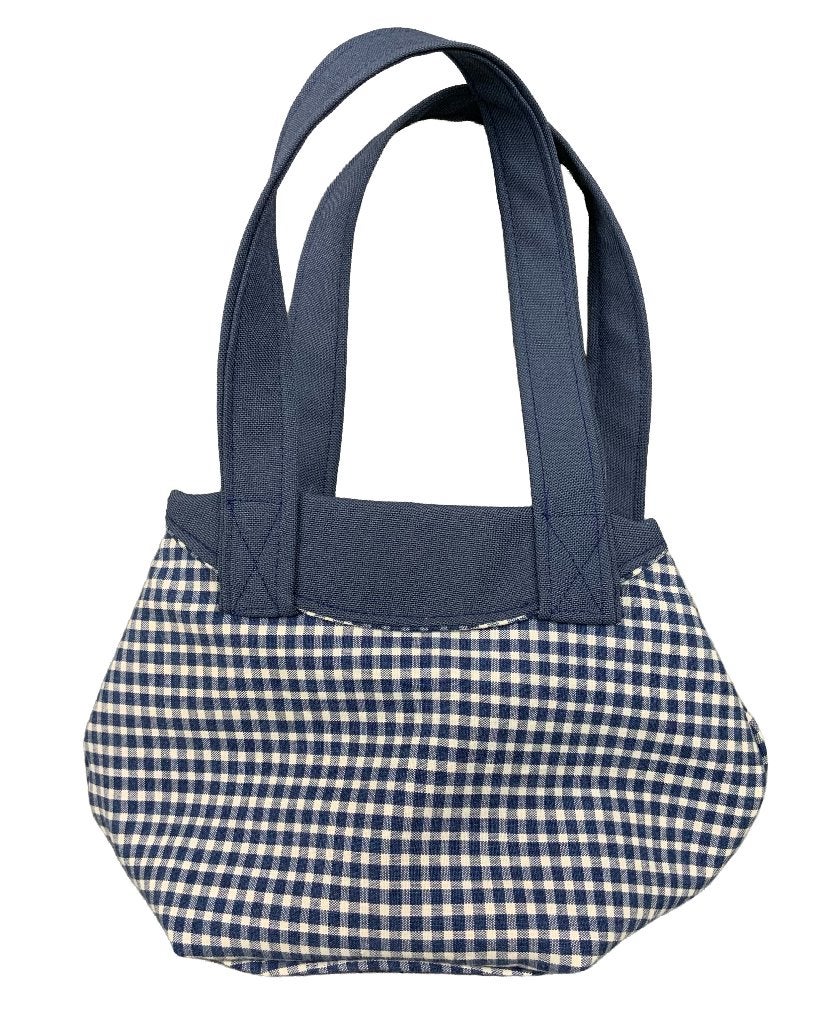 Zelfgemaakte handtas / mini tas blauw wit geruit, Sieraden, Tassen en Uiterlijk, Tassen | Damestassen, Ophalen of Verzenden, Nieuw