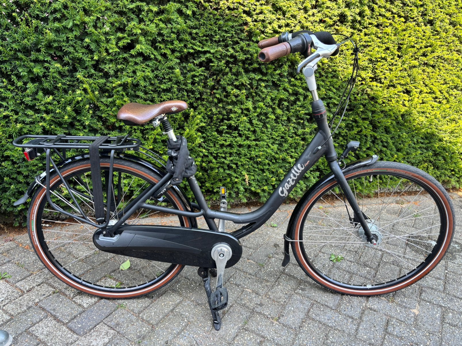 Gazelle Bloom d49 moederfiets Black mat, Ophalen, 2 zitjes, 47 tot 50 cm, Zo goed als nieuw