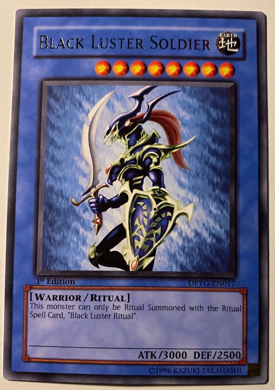 Yu-Gi-Oh! Black Luster Soldier DPYG 1st Edition !, Ophalen of Verzenden, Zo goed als nieuw, Losse kaart