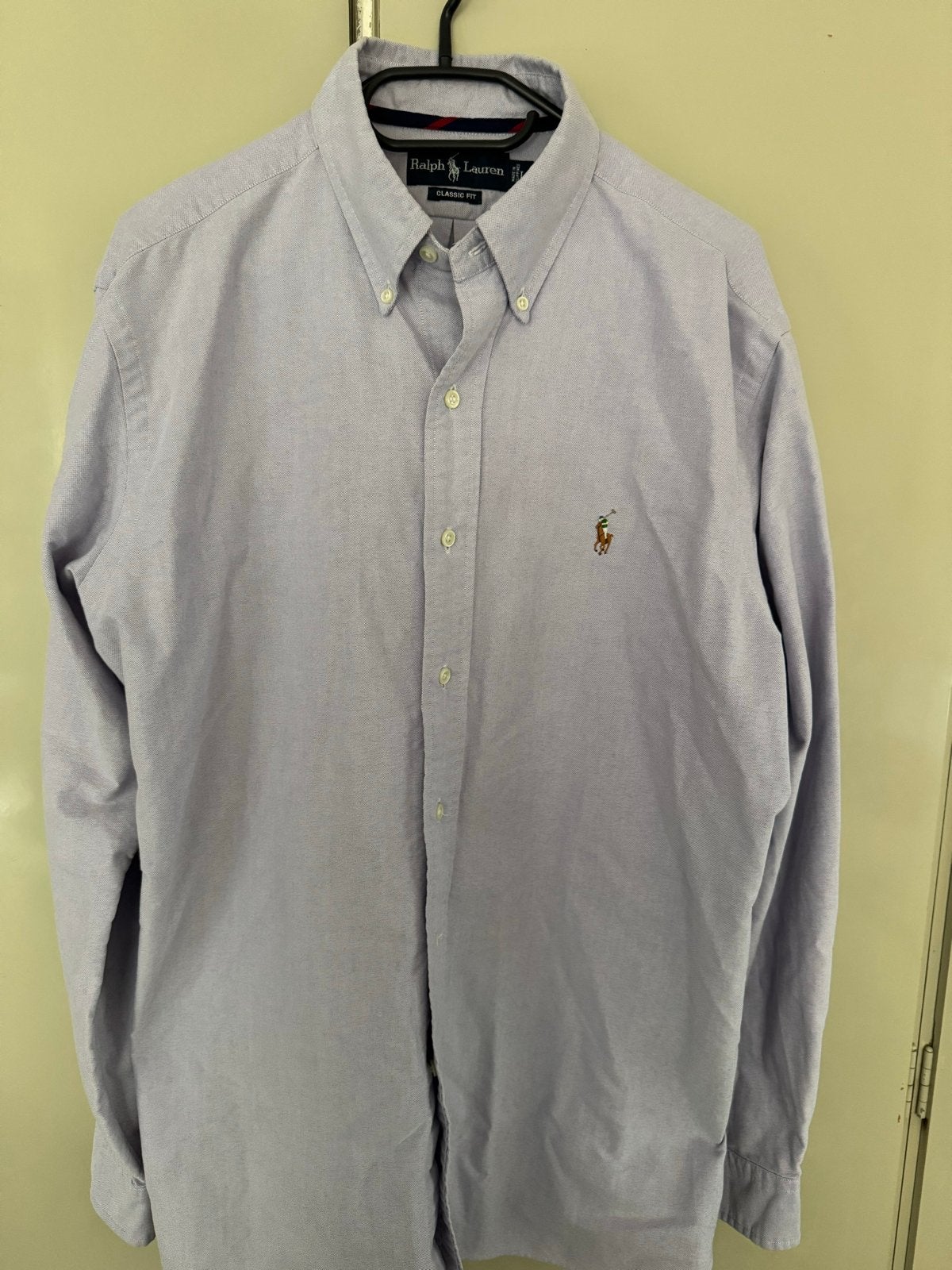 Ralph Lauren Classic Fit overhemd - Maat L, Ophalen of Verzenden, Zo goed als nieuw, Blauw, Halswijdte 41/42 (L)