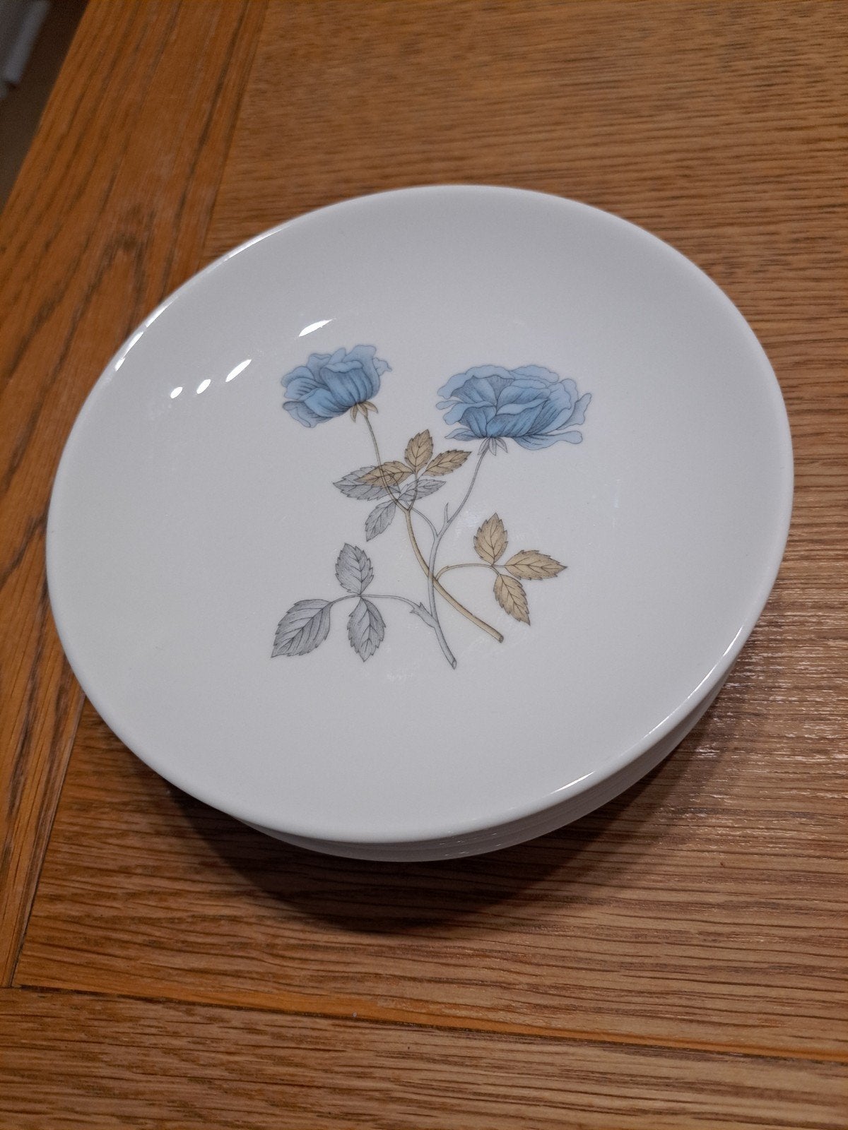 6 Wedgwood Ice Rose gebaksbordjes, Made in England, Ophalen of Verzenden