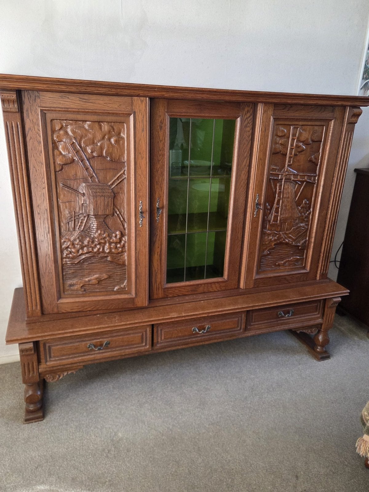 Houtsnijwerk kast, Antiek en Kunst, Ophalen