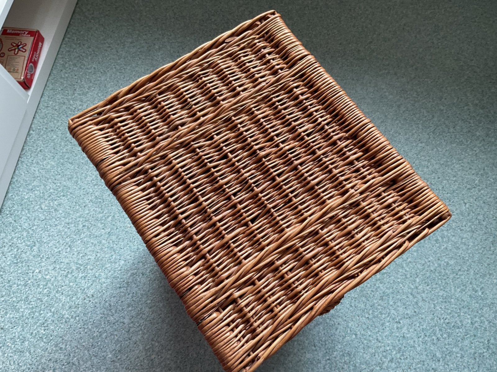 Rotan opbergmand / wasmand met deksel, Ophalen, Gebruikt, 50 tot 100 cm, 50 tot 75 cm
