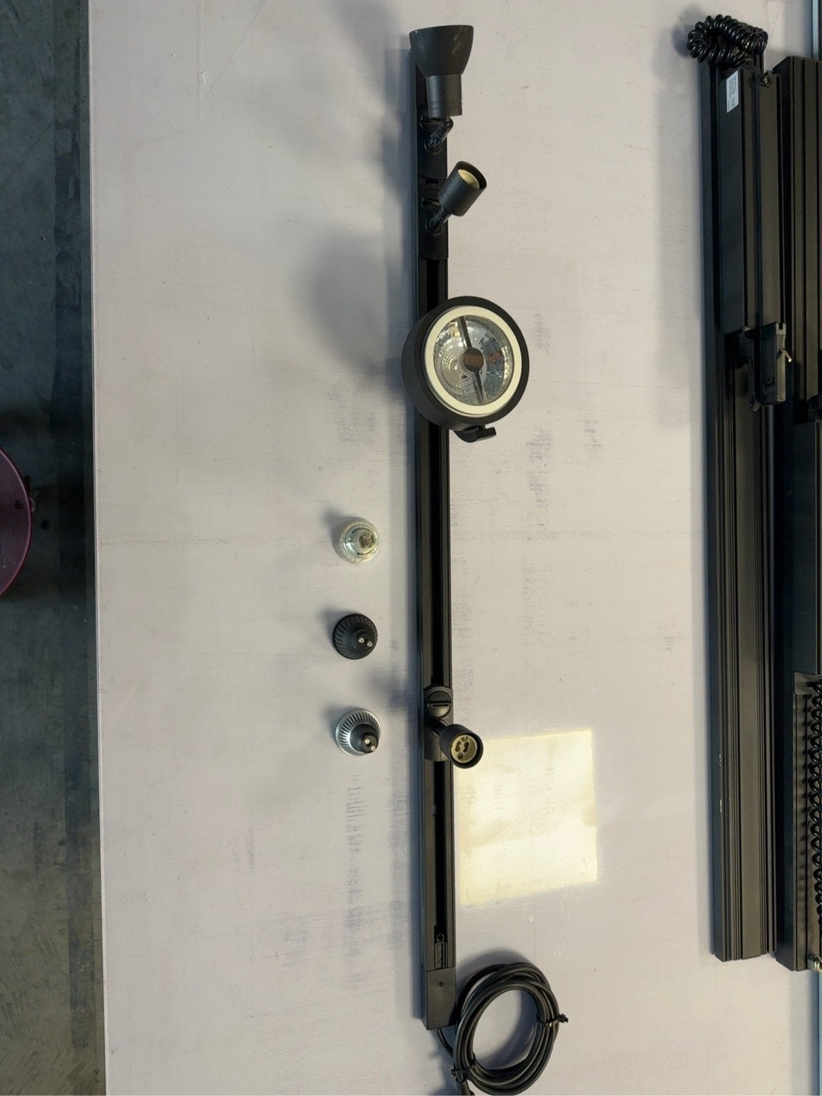 SLV 1-fase spanningsrail 230V zwart incl. spots & lampen, Ophalen of Verzenden