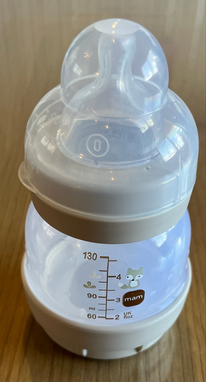 MAM Babyfles - 130 ml met speen maat 0, Ophalen, Overige merken, Nieuw, Babyfles