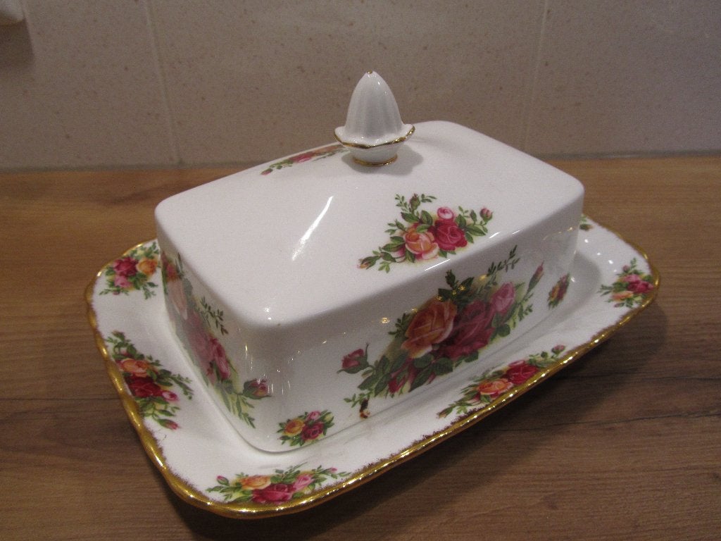 Royal Albert Old Country Rose Roses botervloot, Huis en Inrichting, Overige typen, Ophalen of Verzenden, Zo goed als nieuw, Overige stijlen