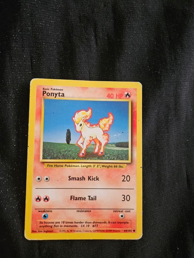 Pokémon Kaart Ponyta (60/102) - Basis Set, Ophalen, Gebruikt, Losse kaart