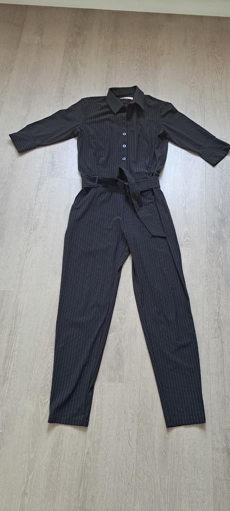 Studio Anneloes Jumpsuit Zwart met Pinstripe Maat XL, Kleding | Dames, Jumpsuits, Studio Anneloes, Zwart, Maat 46/48 (XL) of groter