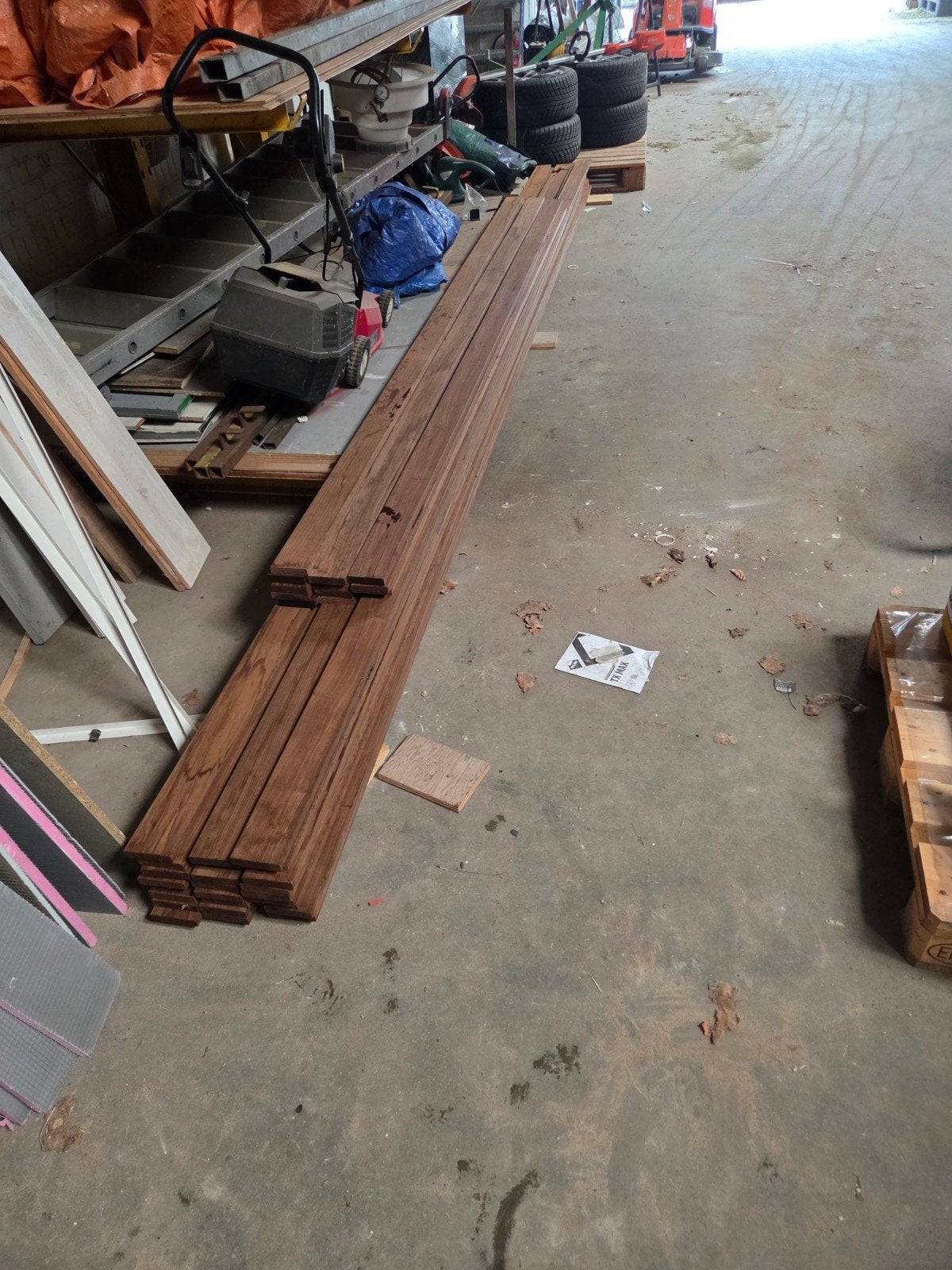 Gevel bekleding fraké noir nieuw, Ophalen, 25 tot 50 mm, Nieuw, Plank