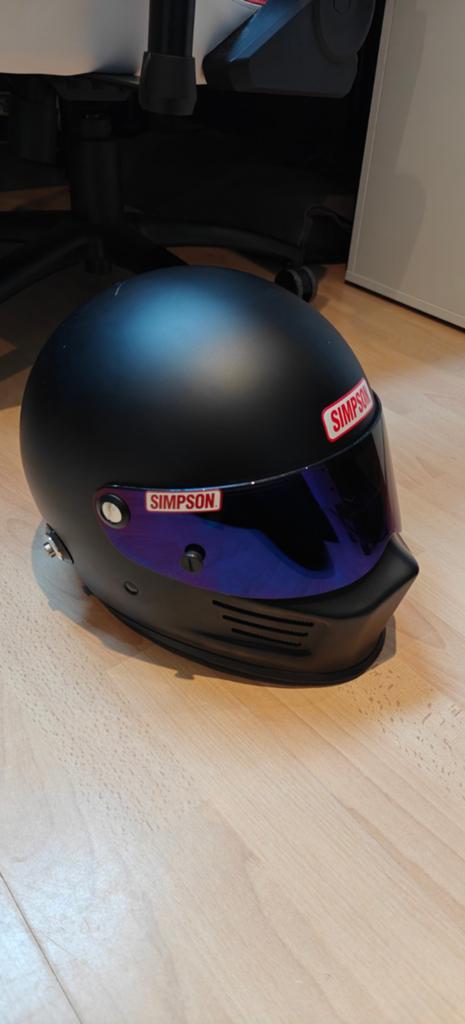 Simpson Bandit SA2020 Helm met HANS clips - Zwart, 2021, Ophalen