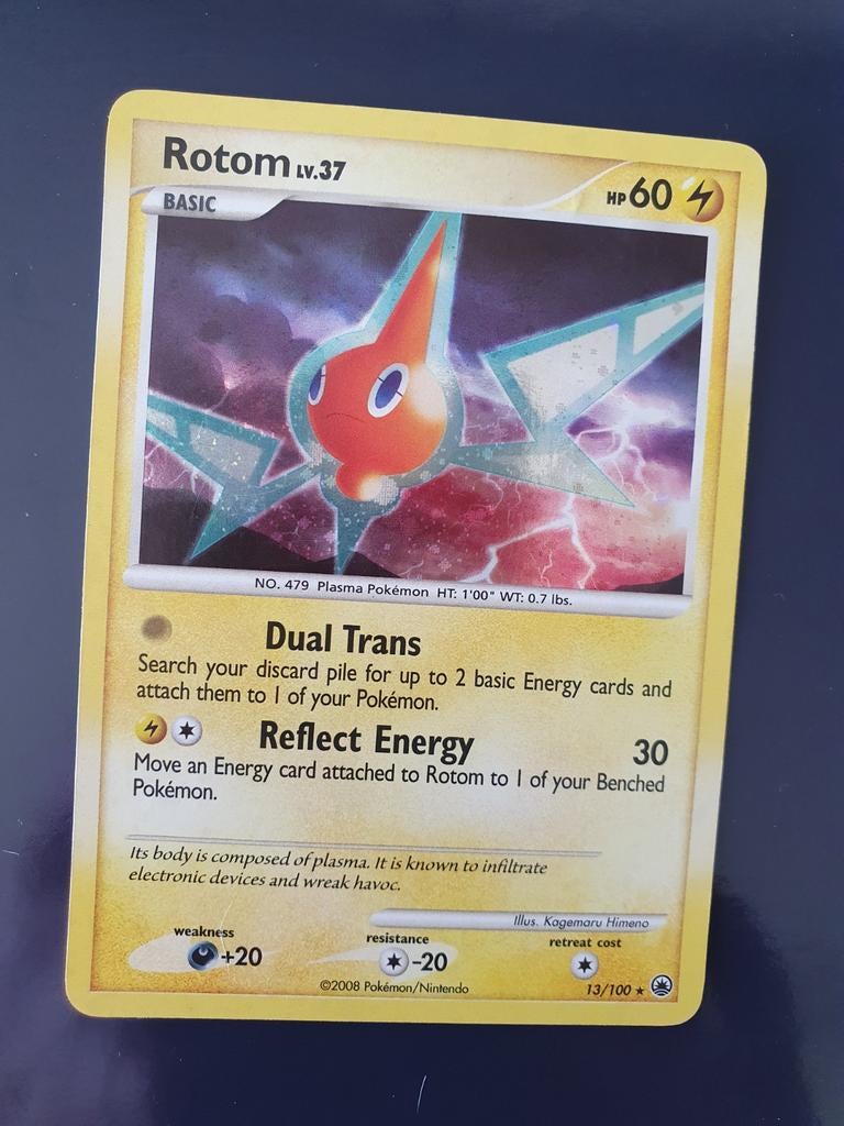 Rotom 13/100 holo pokemon kaart, Ophalen of Verzenden, Zo goed als nieuw