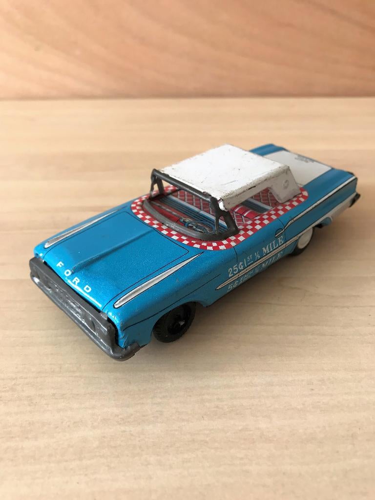 Vintage Speelgoed Auto Ford Blik Kyoei 1960 14,5 cm, Ophalen of Verzenden, Gebruikt