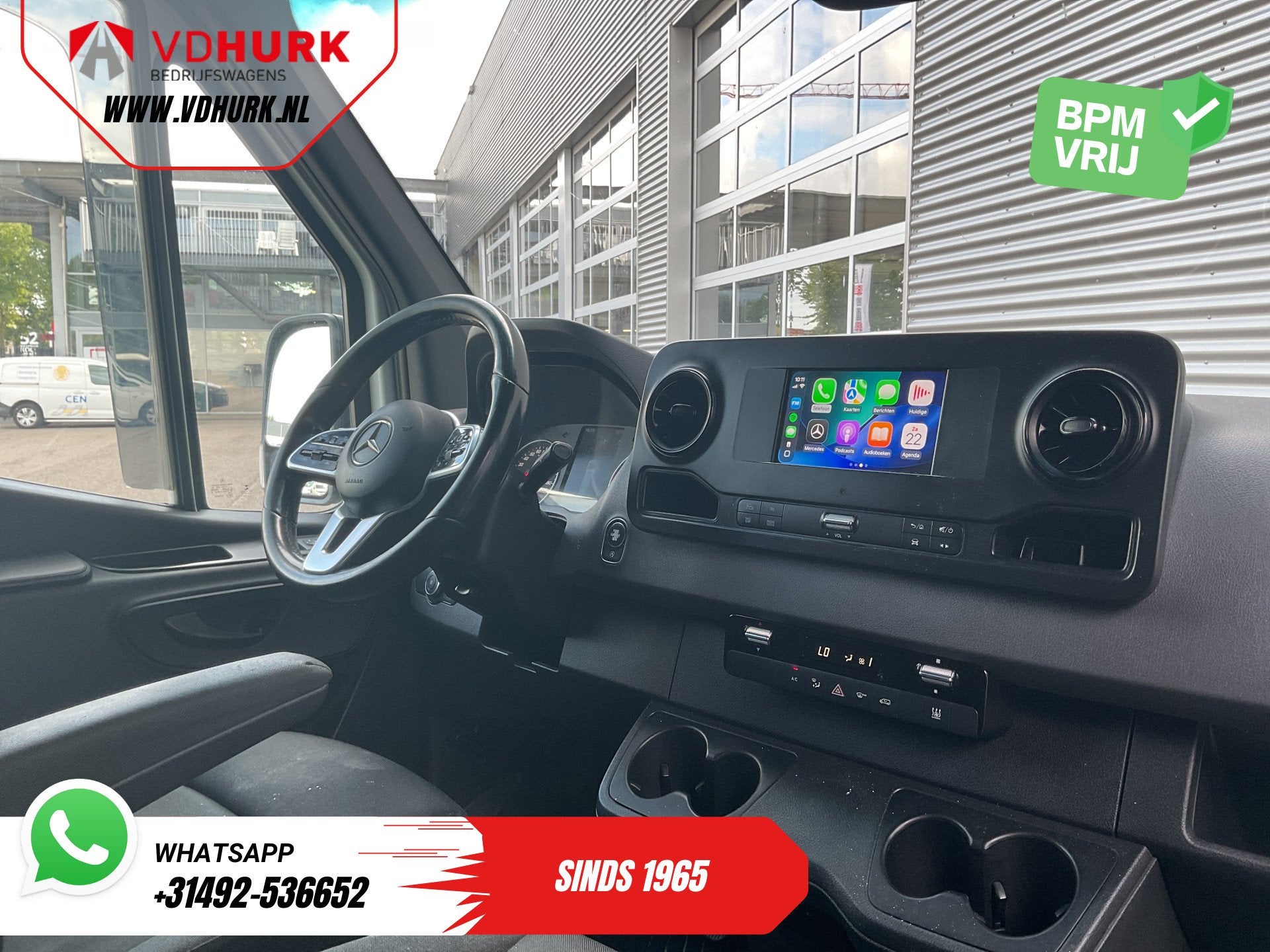 Mercedes-Benz Sprinter 214 CDI Aut. L2 EXPORT Adapt.Cruise/, Auto's, Voorwielaandrijving, Stof, Gebruikt, Euro 6
