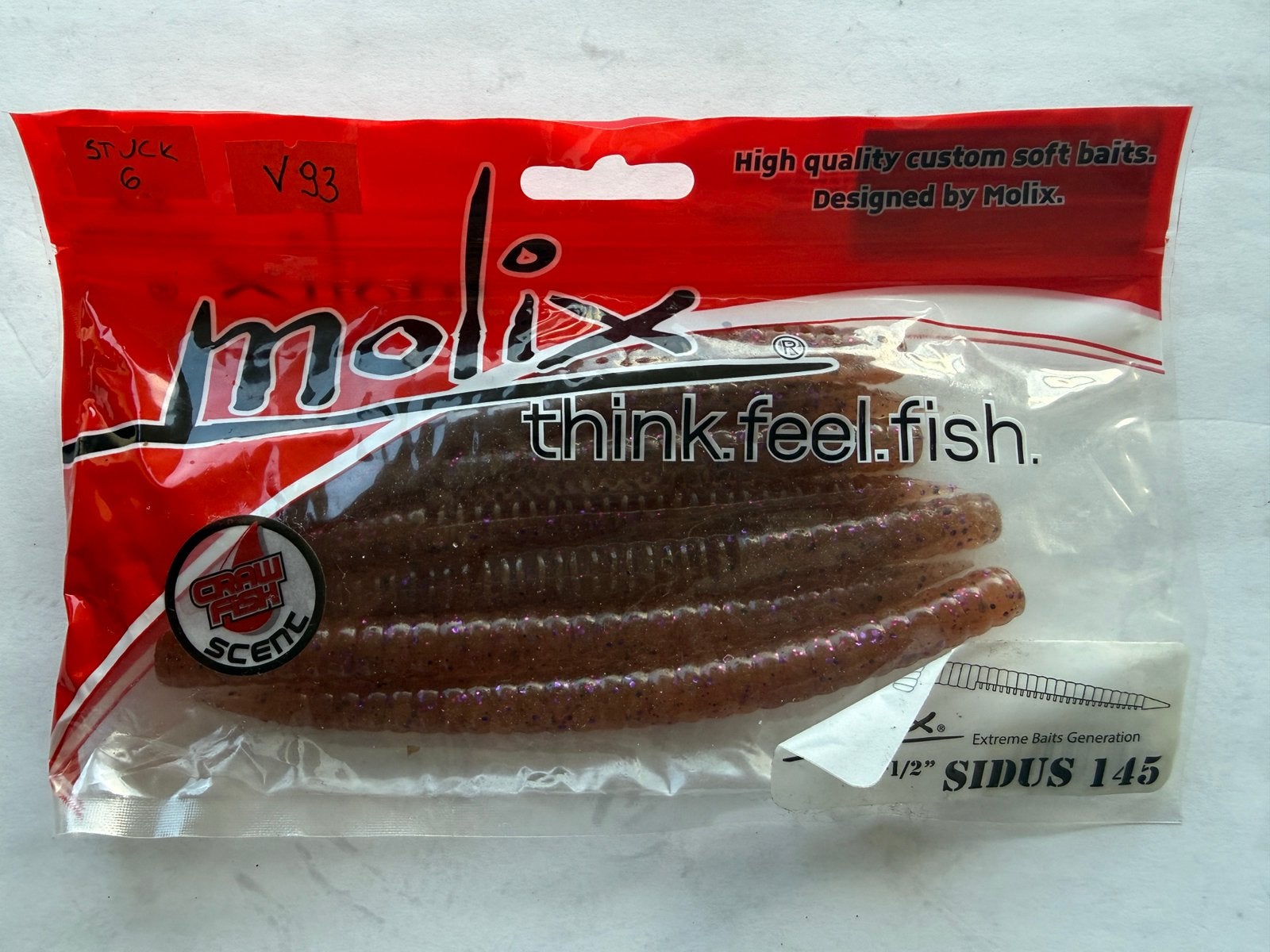 Molix Sligoz 145 softbaits 6 stuks V93, Watersport en Boten, Ophalen of Verzenden, Zo goed als nieuw