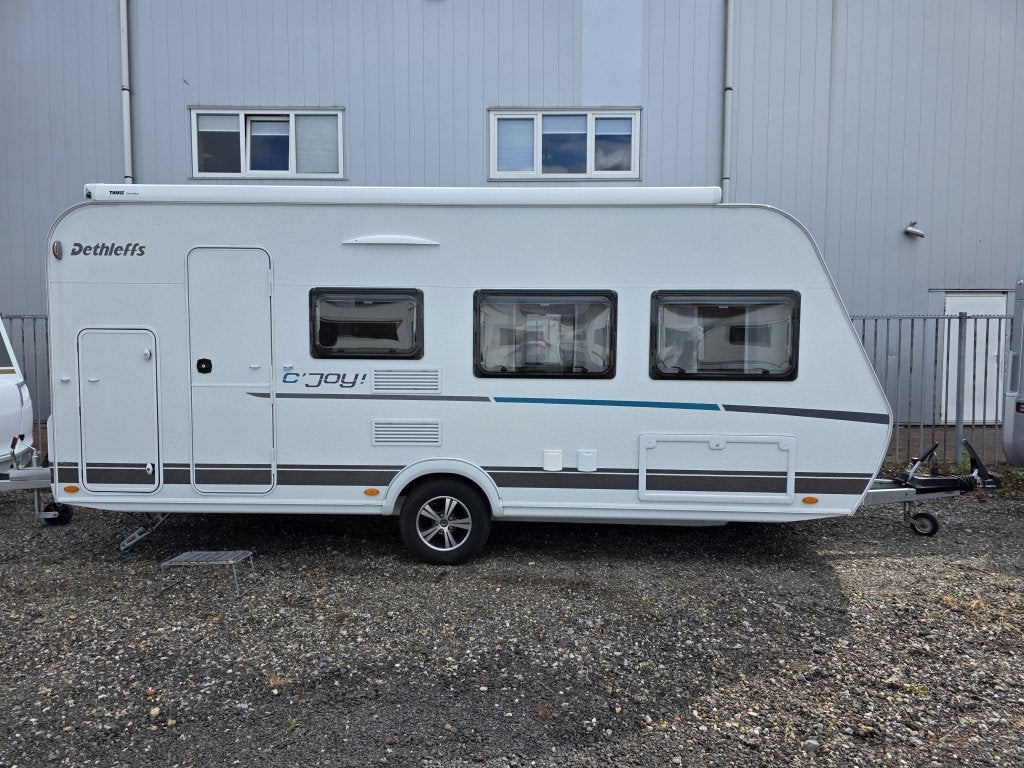 Dethleffs C'Joy 480 QLK, Dwarsbed, Schokbreker, Bedrijf, Dethleffs
