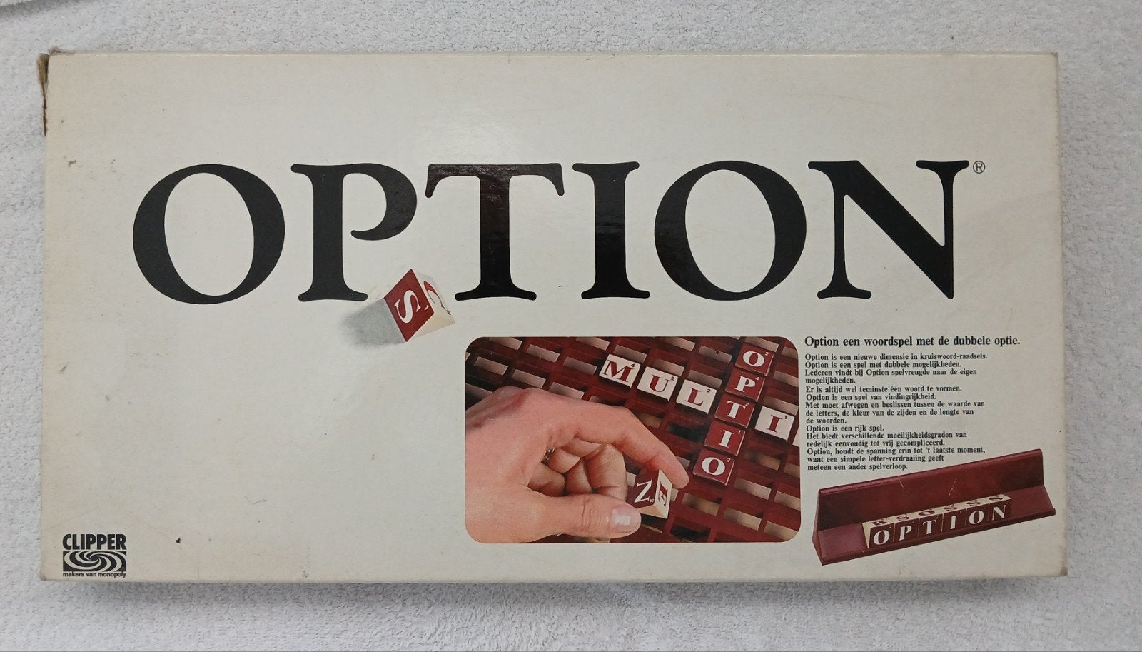 Option, een woordspel met dubbele optie, Drie of vier spelers, Ophalen of Verzenden, Zo goed als nieuw, Clipper
