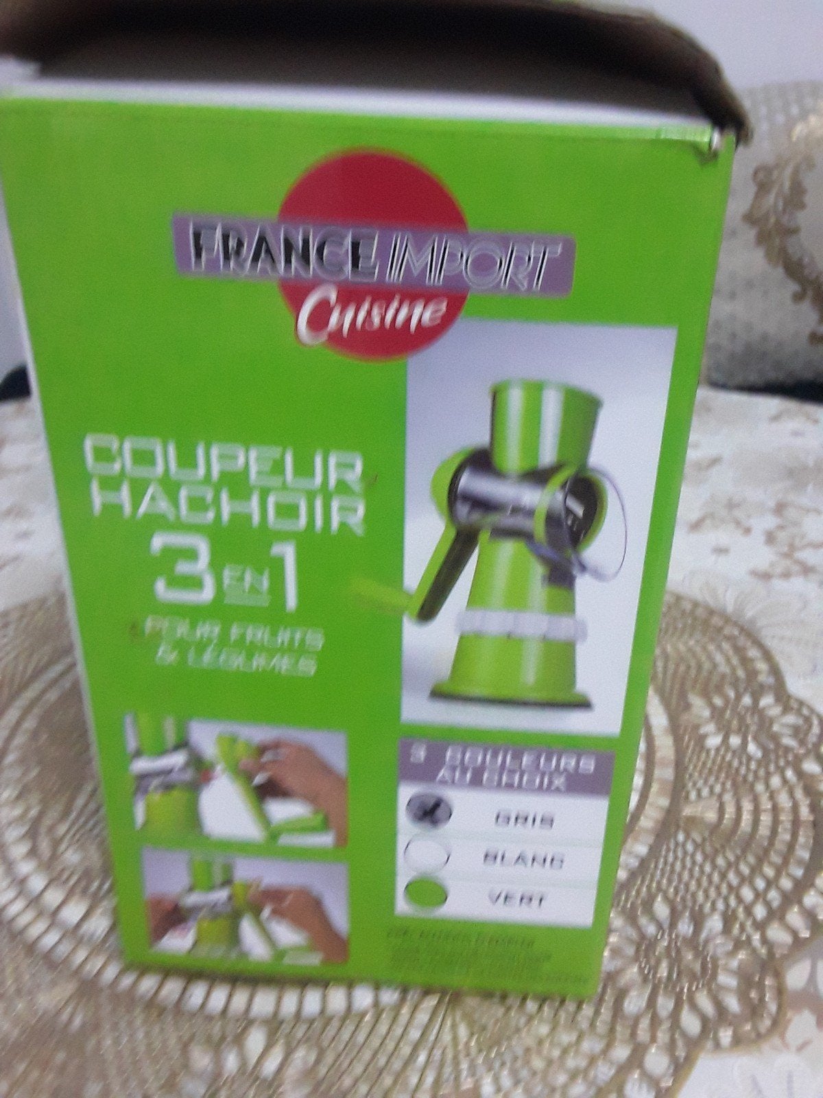 France Import Cuisine 3-in-1 Groentesnijder/Hakker, Nieuw, Ophalen of Verzenden, Overige merken, Groen