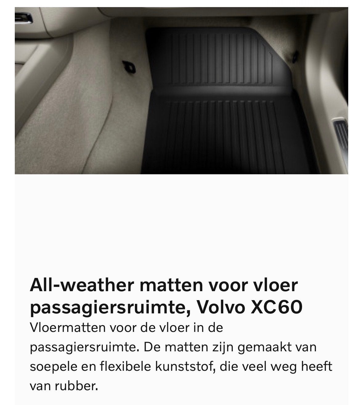 Originele Volvo XC60 matten (2018-2026), Ophalen of Verzenden, Gebruikt