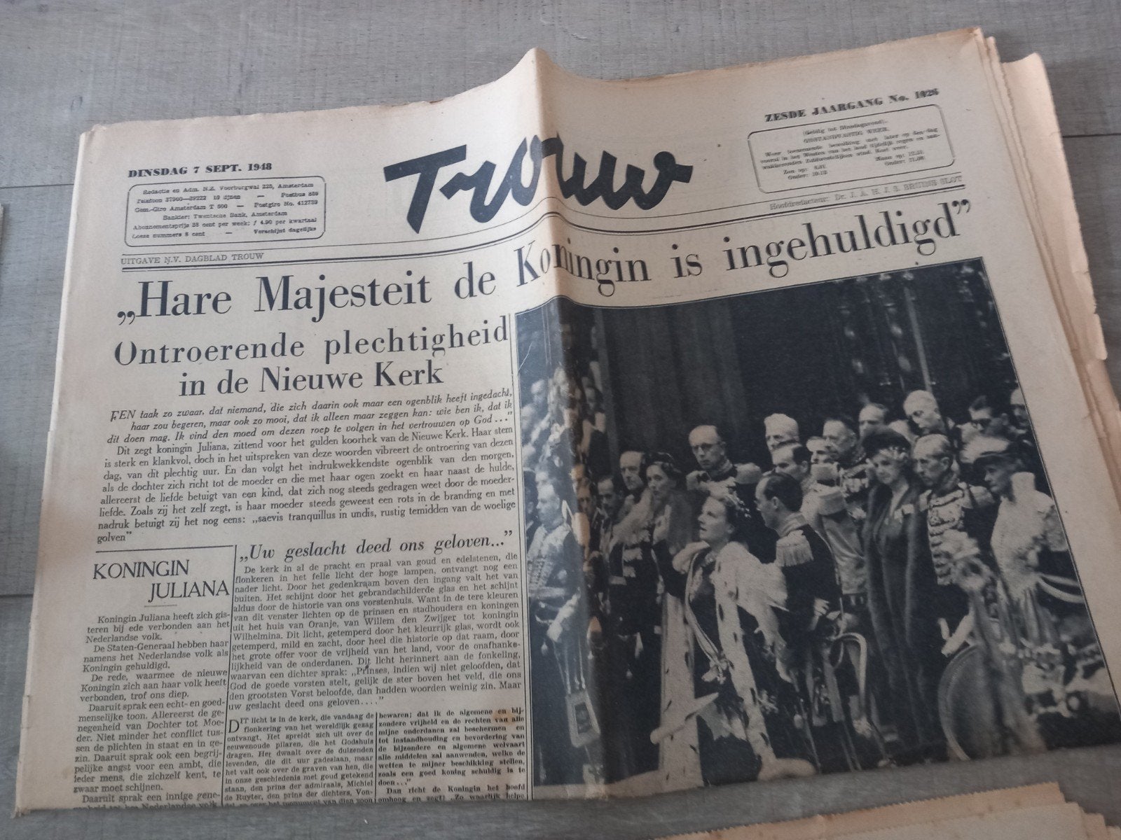 originele Trouw van 7 september 1948, Ophalen, 1940 tot 1960, Tijdschrift