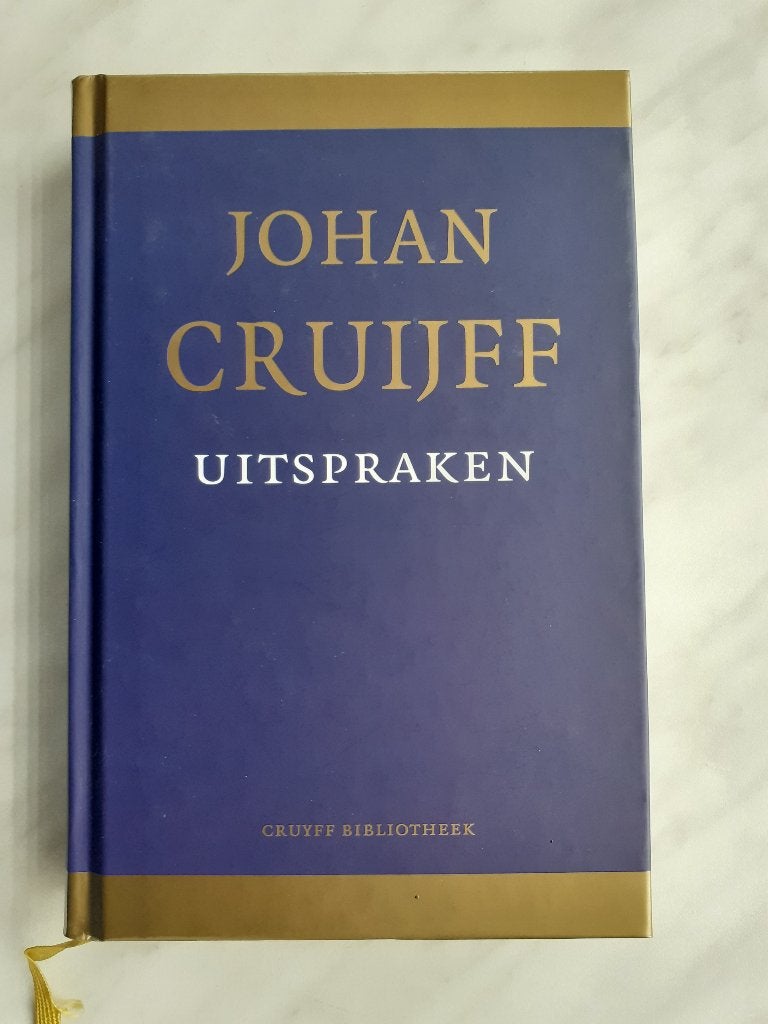 Boek Johan Cruijff uitspraken., Ophalen, Zo goed als nieuw, Balsport