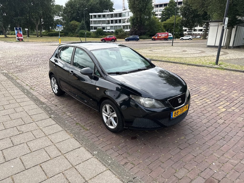Seat Ibiza 1.2 44KW 5DRS 2012 Zwart AIRCO APK, Voorwielaandrijving, Euro 5, Stof, 1198 cc