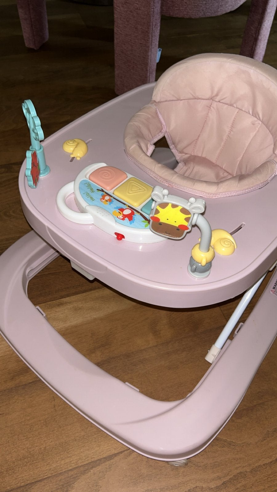 Roze Baby Walker met Speelgoed, Ophalen, Zo goed als nieuw, Overige typen, Met geluid