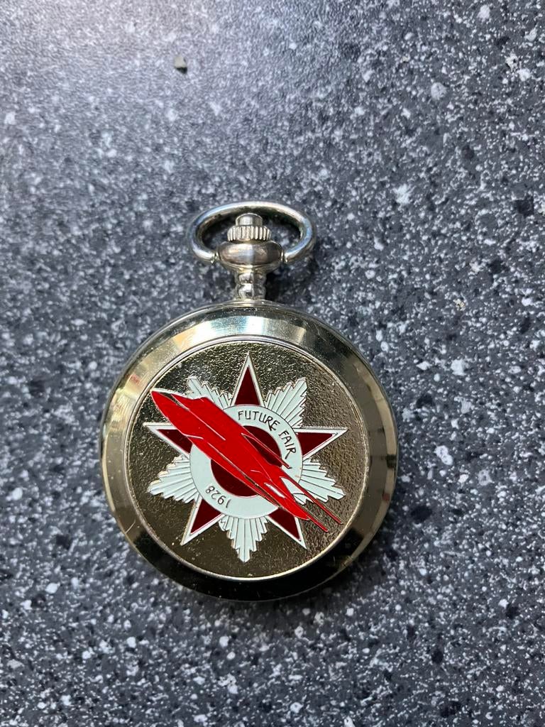 Zakhorloge Future Fair 1928, Ophalen of Verzenden, Staal, Overige merken, Onbekend