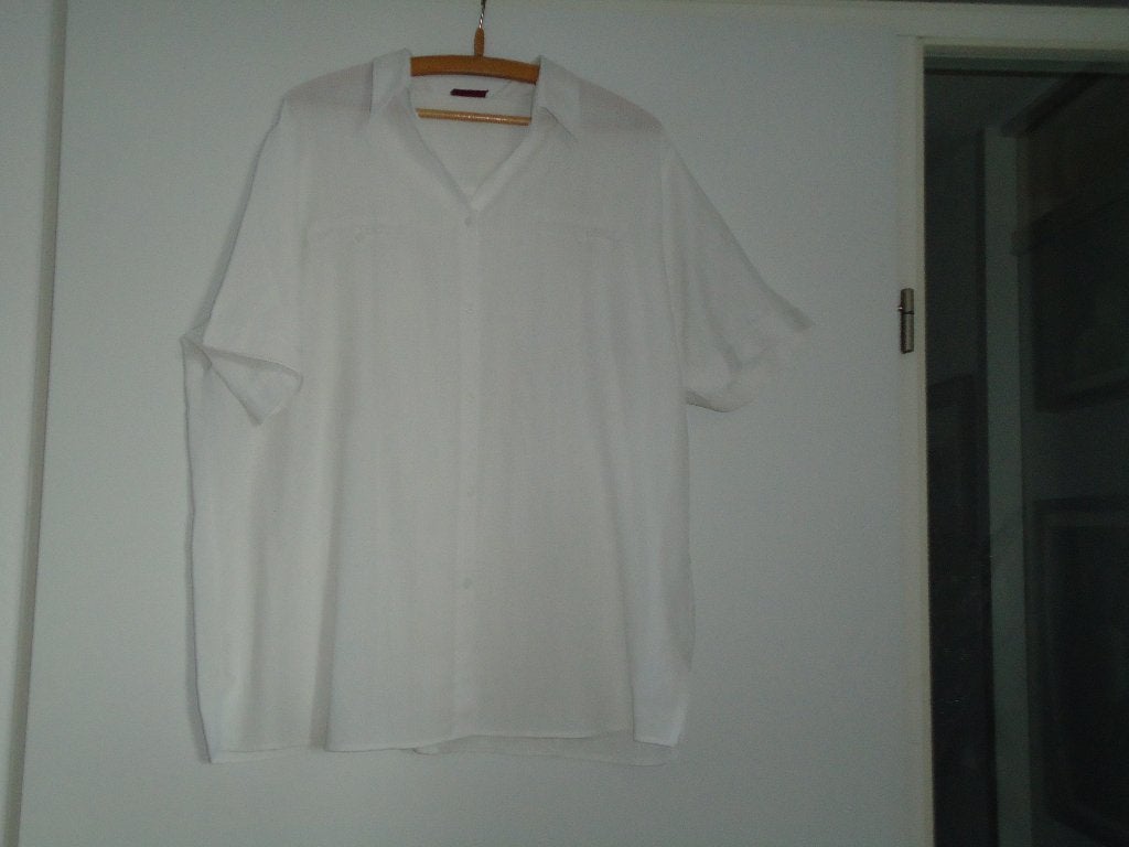 blouse mt 50 wit merk kingfield, korte mouwen, Ophalen of Verzenden, Zo goed als nieuw, Kingfield, Blouse of Tuniek