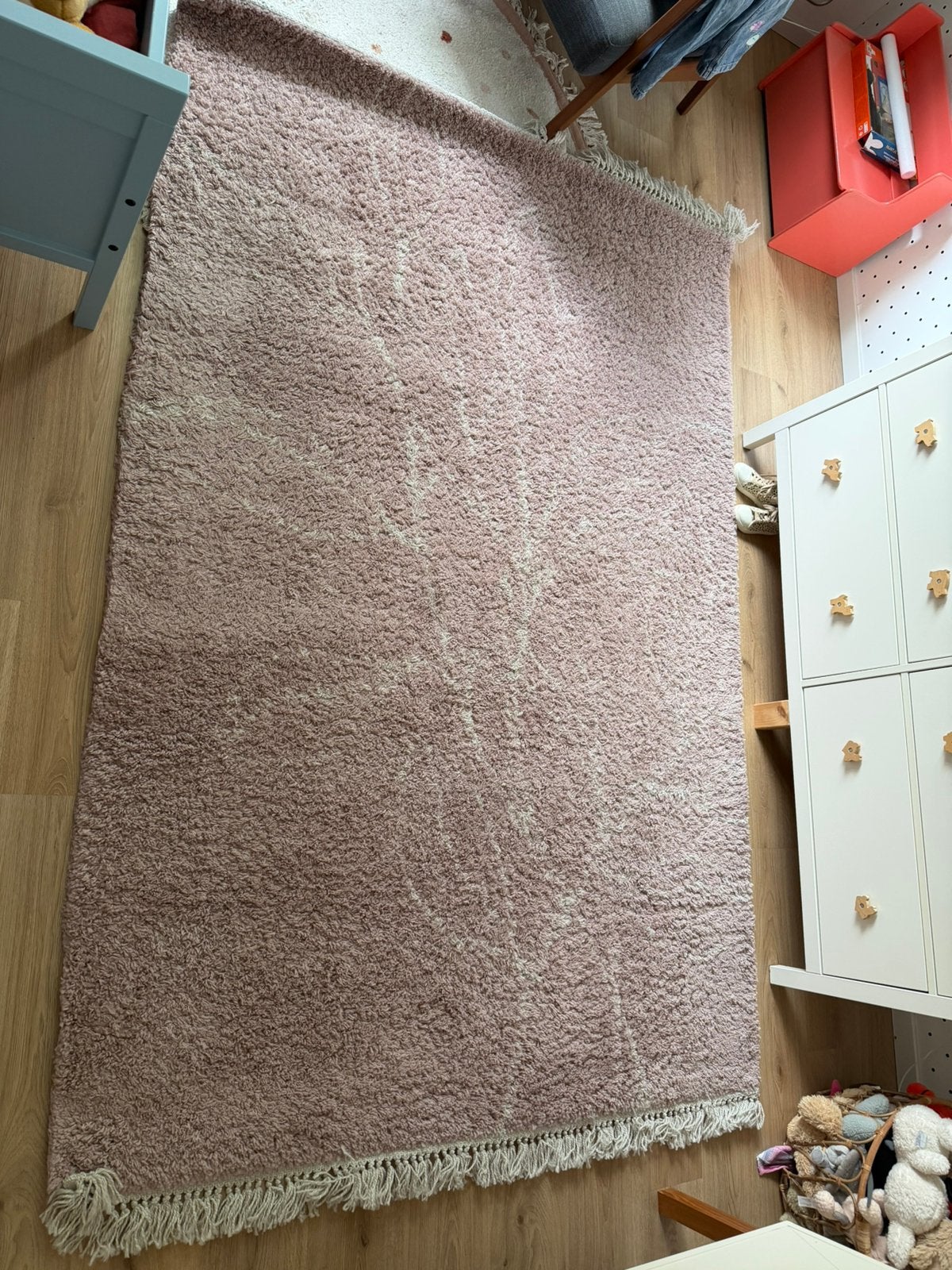 Roze vloerkleed 230x160, Ophalen, Gebruikt, Meisje