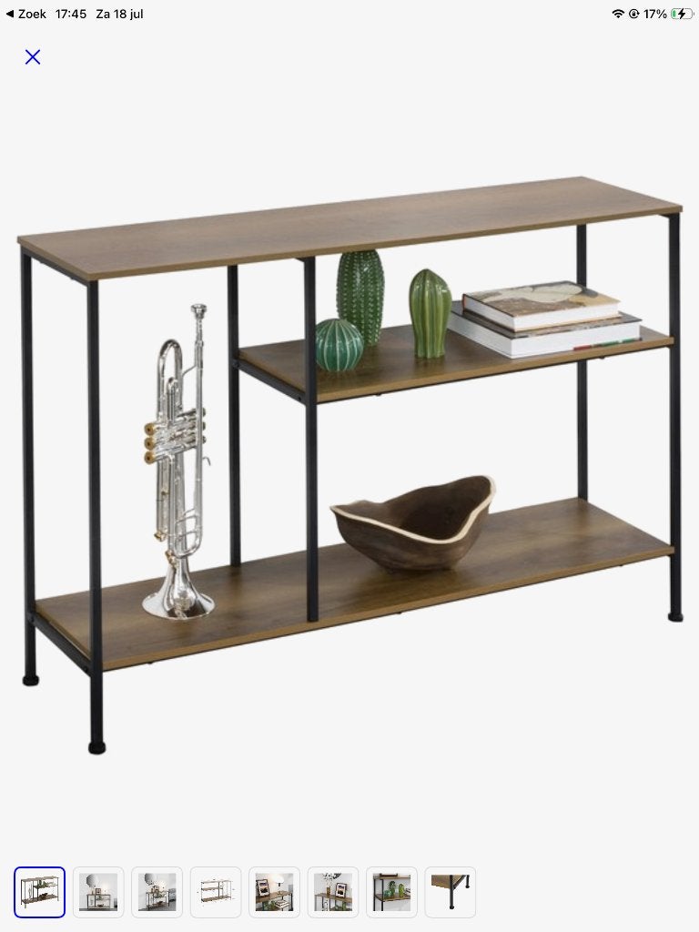 Sidetables,  consoletafels met speelse indeling 2 stuks, Met plank(en), 100 tot 150 cm, Zo goed als nieuw, Minder dan 100 cm