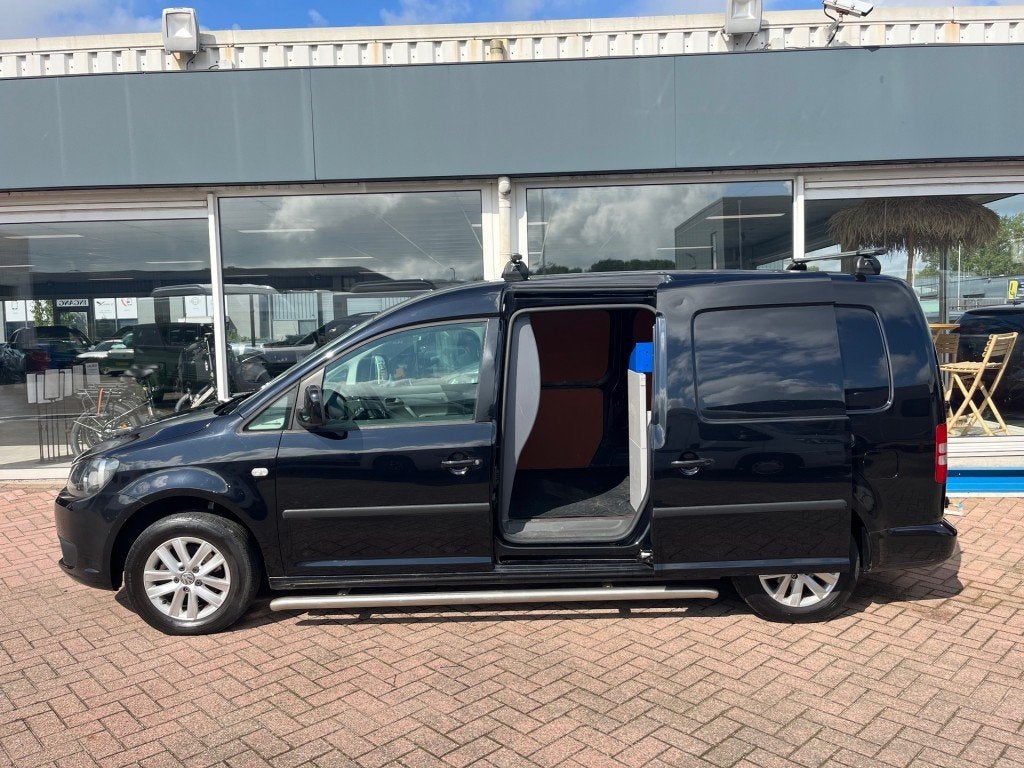 Volkswagen CADDY 1.6 TDI MAXI Baseline Airco Cruise Trekh., 4 cilinders, Volkswagen, Zwart, 2 stoelen