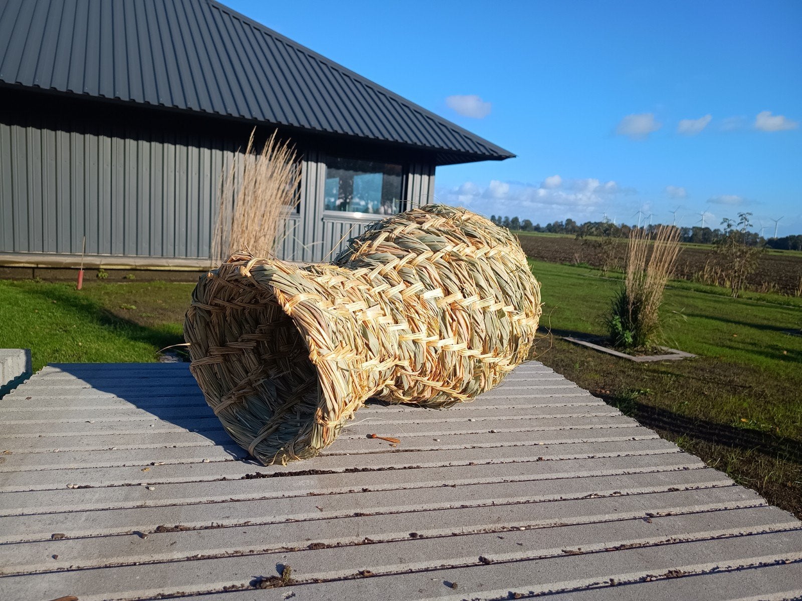 Handgemaakte rieten eendenkorf, Ophalen, Zo goed als nieuw, Hout, Vogelkooi