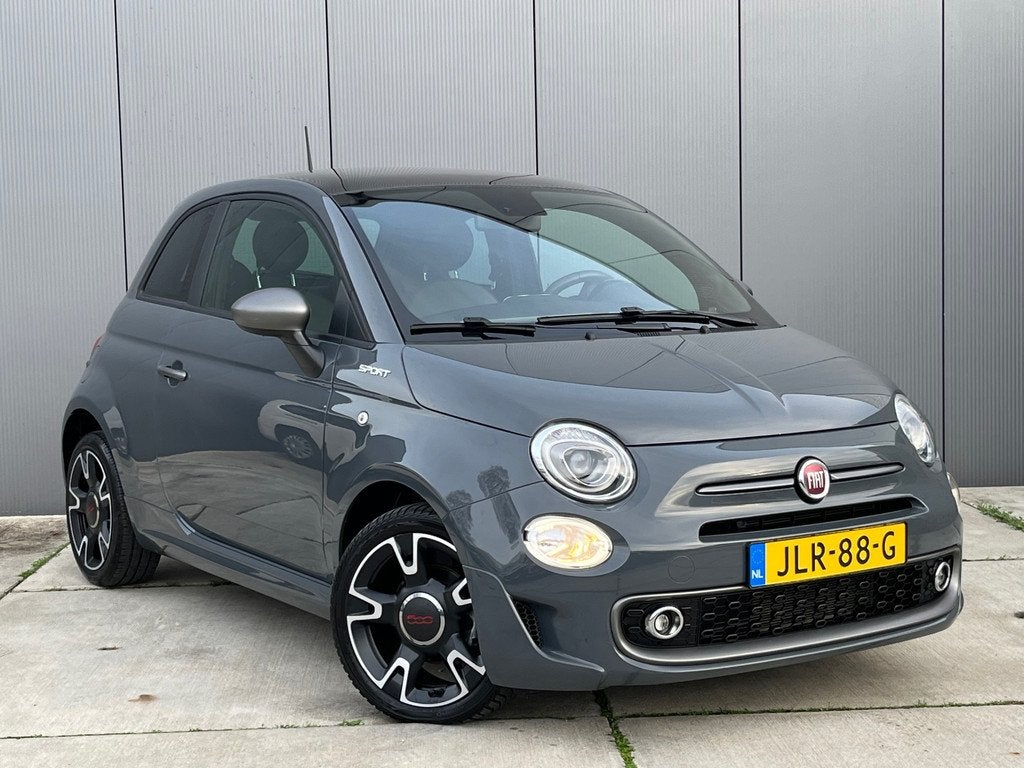 Fiat 500 1.0 Hybrid Sport / Panoramadak / Beats / Navigatie, Gebruikt, 4 stoelen, Leder en Stof, Automatische klimaatregeling