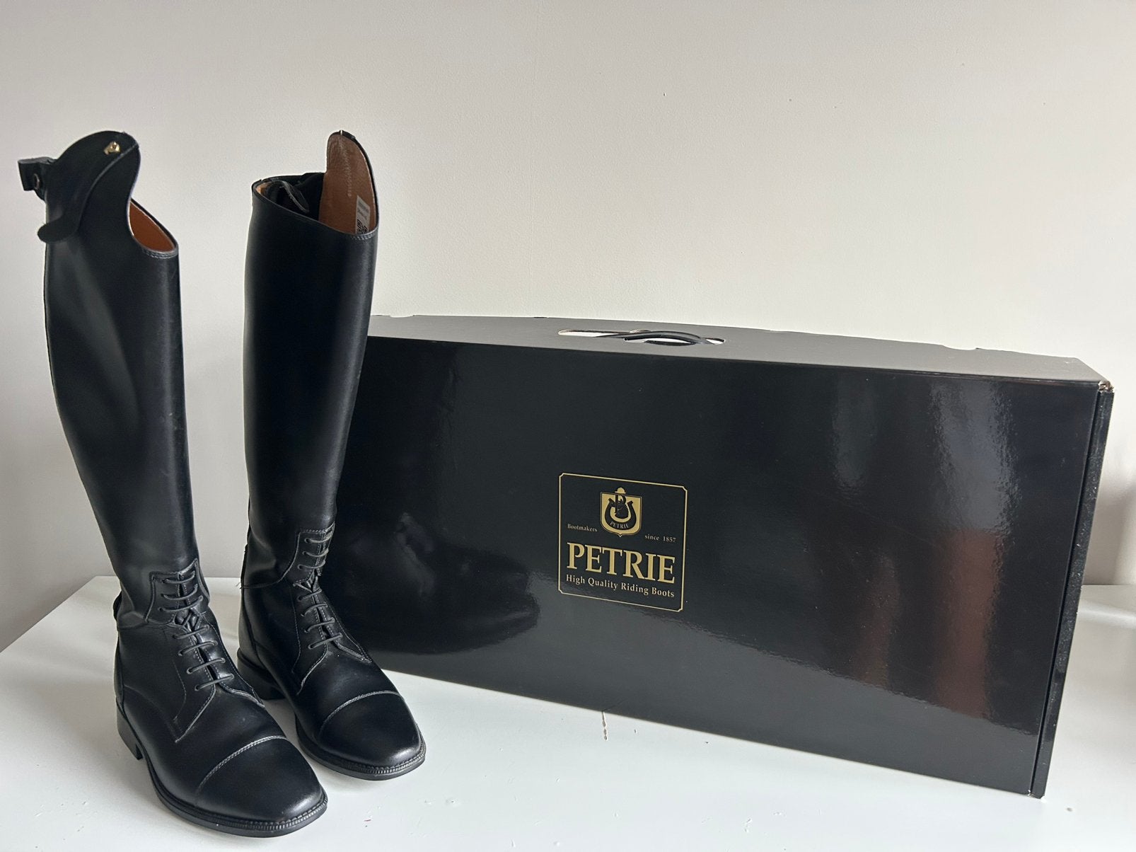 Petrie Melbourne rijlaarzen zwart - maat 38 - slim fit, Dieren en Toebehoren, Ophalen of Verzenden, Zo goed als nieuw, Dressuur