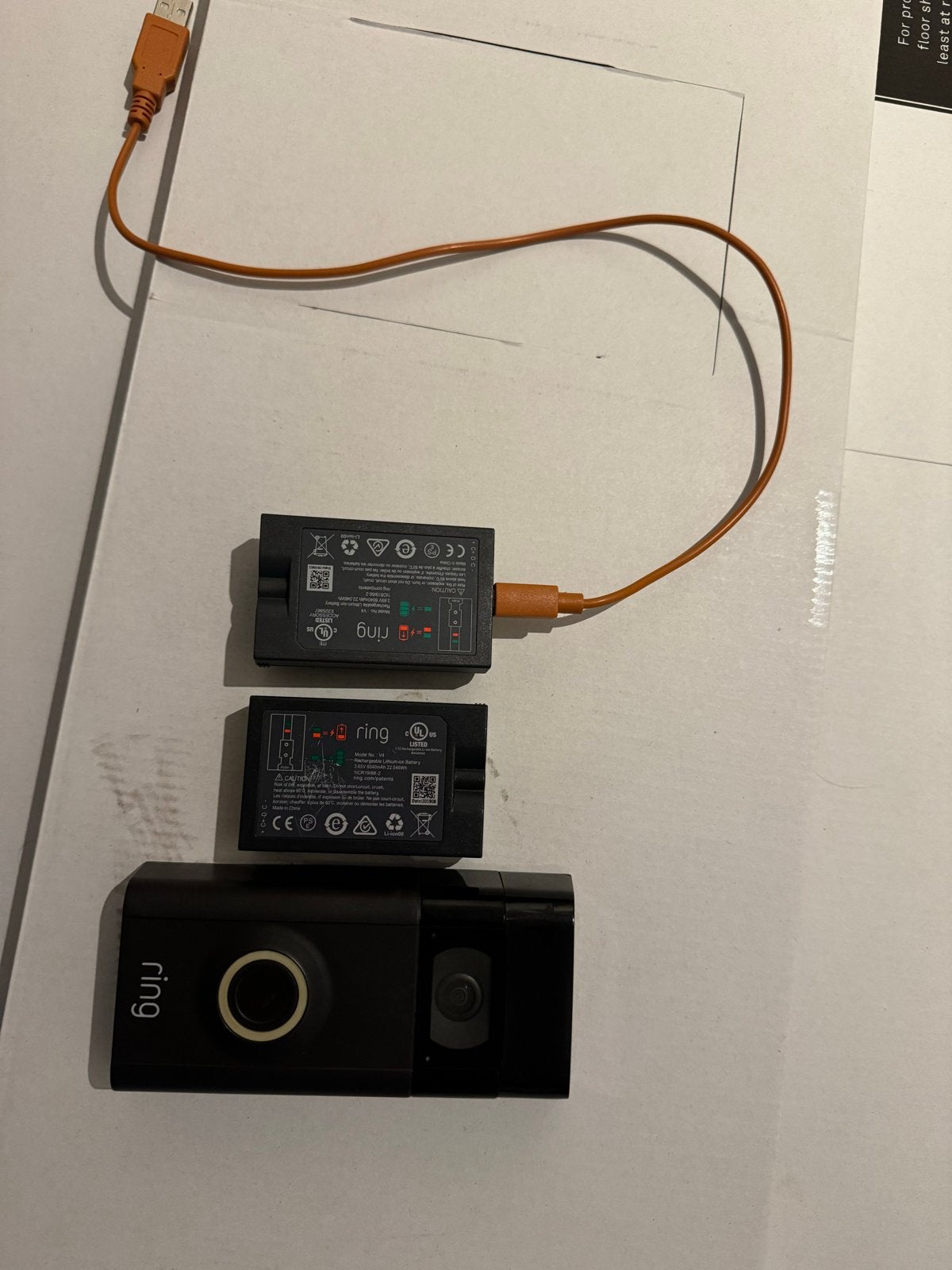 Ring Video Deurbel met Chime en 2 Batterijen, Ophalen, Gebruikt