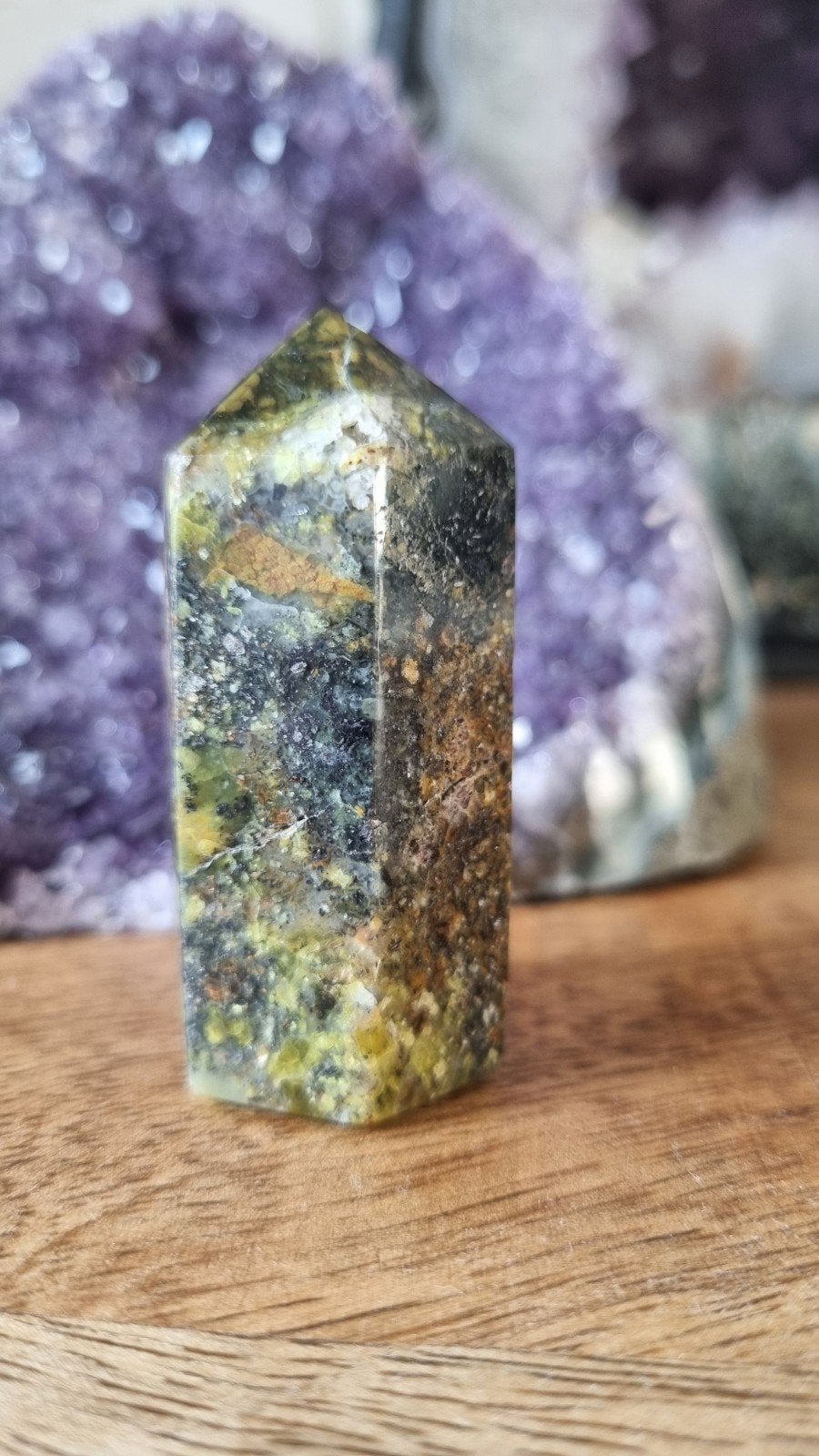 Groene opaal torentje, Ophalen of Verzenden, Mineraal