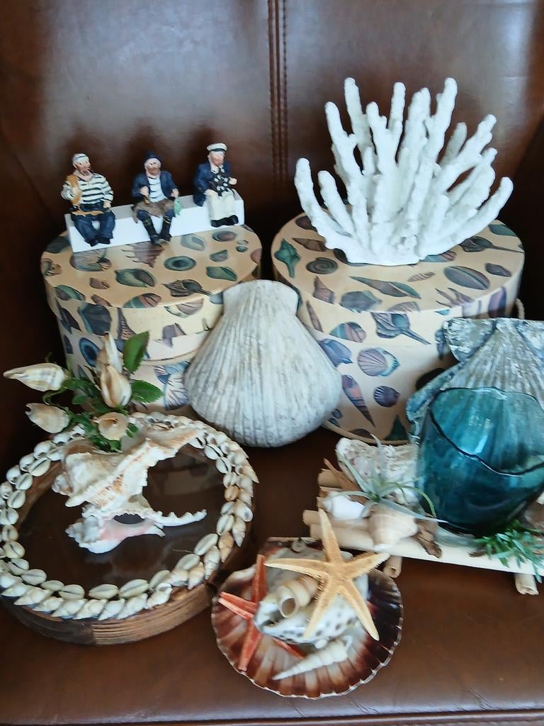 Beach en schelpdecoratie 1koop 25€, Huis en Inrichting, Woonaccessoires | Overige, Ophalen, Zo goed als nieuw